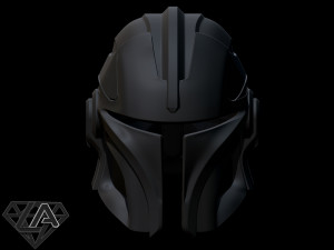 mandalorian knight custom helmet 3d print model 3D-Druckmodell