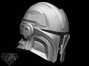 mandalorian knight custom helmet 3d print model 3D-Druckmodell