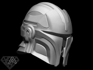 mandalorian knight custom helmet 3d print model 3D Print Model