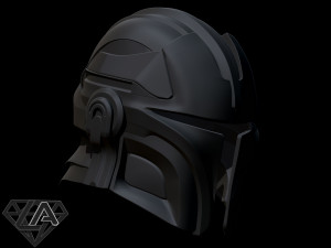 mandalorian knight custom helmet 3d print model 3D-Druckmodell