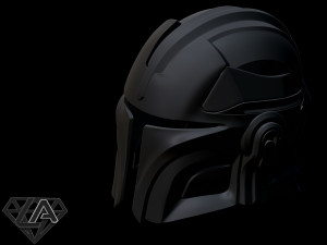 mandalorian knight custom helmet 3d print model 3D-Druckmodell