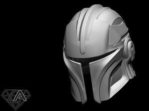 mandalorian knight custom helmet 3d print model 3D-Druckmodell