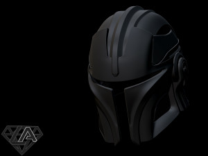 mandalorian knight custom helmet 3d print model 3D-Druckmodell