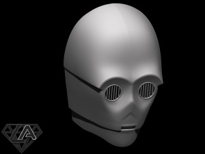 star wars c3-po helmet 3d print model 3D Print Model