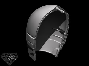 star wars c3-po helmet 3d print model Model Cetak 3D