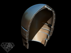 star wars c3-po helmet 3d print model Model Cetak 3D