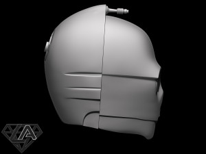 star wars c3-po helmet 3d print model Model Cetak 3D