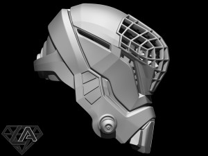 mass effect custom helmet 3d print model 3D Print Model