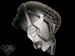 mass effect custom helmet 3d print model 3D Print Model