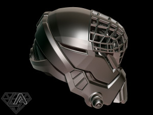 mass effect custom helmet 3d print model 3D Print Model