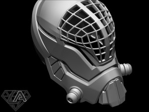 mass effect custom helmet 3d print model 3D Print Model