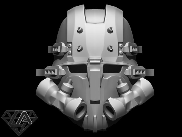 wolfenstein custom helmet 3d print model Modelo de impresión 3D .c4d .max .obj .3ds .fbx .stl .blend 