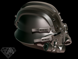 wolfenstein custom helmet 3d print model Modelo de impresión 3D