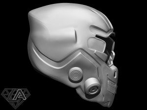 sci-fi guardian custom helmet 3d print model 3D Print Model