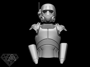 Fallout ncr ranger combat armor 3d print model 3D 打印模型