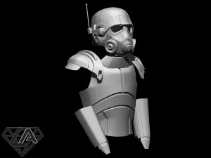 Mod&egrave;le d'impression 3D de l'armure de combat Fallout ncr ranger Modèles 3D en vedette