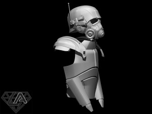 Fallout ncr ranger combat armor 3d print model Modelo de Impressão 3D