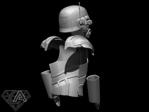Mod&egrave;le d'impression 3D de l'armure de combat Fallout ncr ranger Modèles 3D en vedette