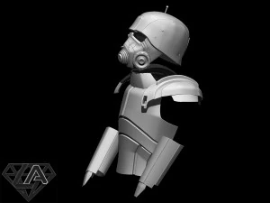 Mod&egrave;le d'impression 3D de l'armure de combat Fallout ncr ranger Modèles 3D en vedette