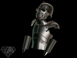 Fallout ncr ranger combat armor 3d print model Modelo de Impressão 3D