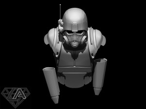 Fallout ncr ranger combat armor 3d print model Modelo de Impressão 3D