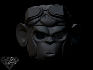 monkey pogo custom helmet 3d print model 3Dプリントモデル