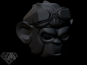 monkey pogo custom helmet 3d print model 3Dプリントモデル