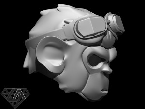 monkey pogo custom helmet 3d print model 3Dプリントモデル
