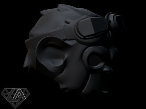 monkey pogo custom helmet 3d print model 3Dプリントモデル