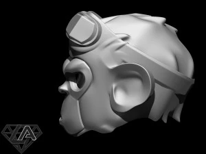 monkey pogo custom helmet 3d print model 3D Print Model