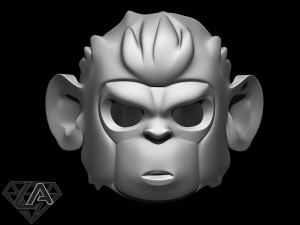 monkey pogo helmet 3d print model 3D-Druckmodell