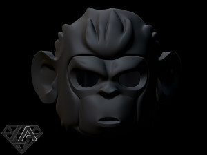 monkey pogo helmet 3d print model 3D-Druckmodell