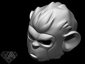 monkey pogo helmet 3d print model 3D-Druckmodell
