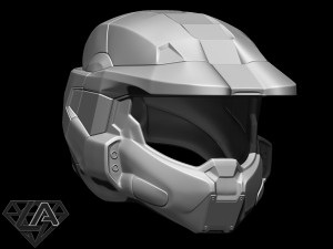 master chief custom helmet 3d print model 3D Принт Модель