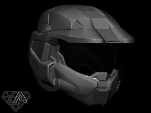 master chief custom helmet 3d print model 3D Print Model