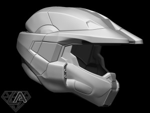 master chief custom helmet 3d print model 3D Принт Модель