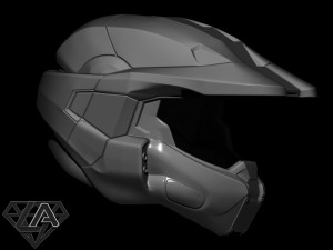 master chief custom helmet 3d print model 3D Принт Модель