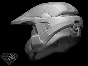 master chief custom helmet 3d print model 3D Принт Модель