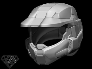 master chief custom helmet 3d print model 3D Принт Модель