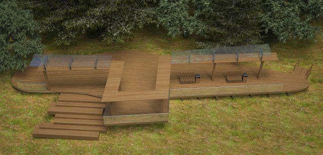 observation deck Modelo 3D .c4d .max .obj .3ds .fbx .stl .blend 