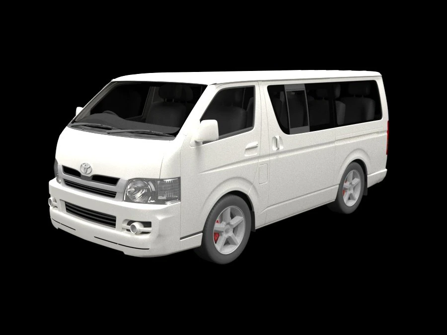 Toyota hiace 2013 3D Model .c4d .max .obj .3ds .fbx .stl .blend