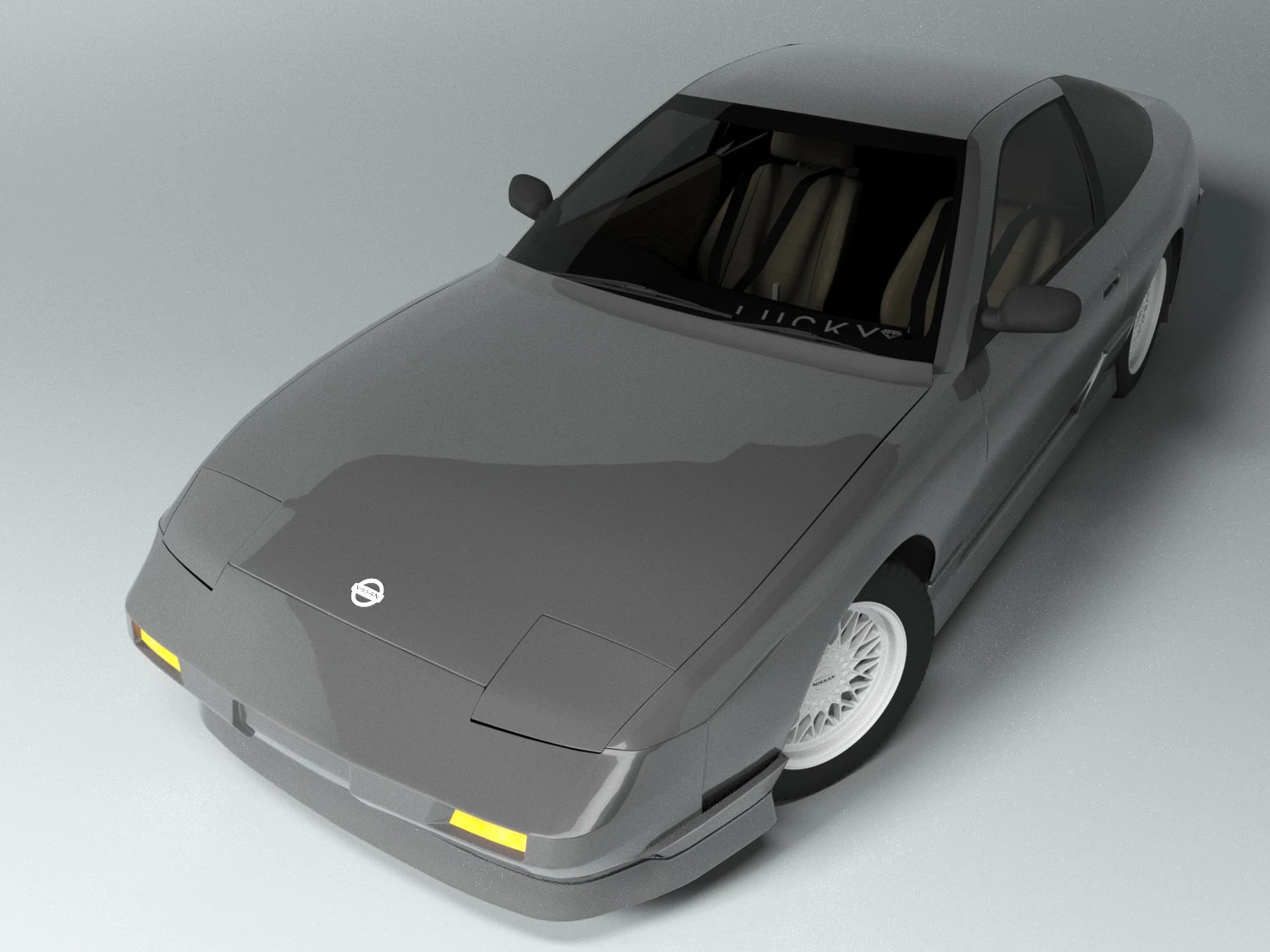 nissan 180sx jdm custom 3D Model .c4d .max .obj .3ds .fbx .stl .blend 