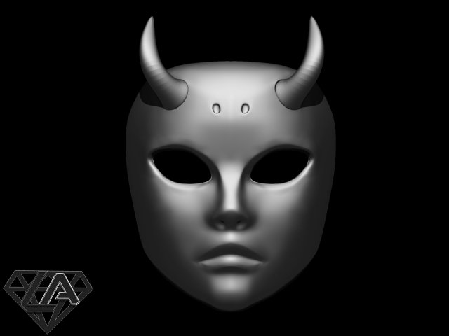 Mr Devil mask Modello di stampa 3D .c4d .max .obj .3ds .fbx .stl .blend 