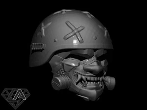 Warrior ONI Gas helmet 3D Print Model