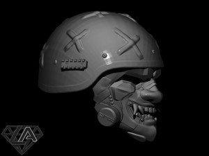 Warrior ONI Gas helmet 3D Baskı Modeli