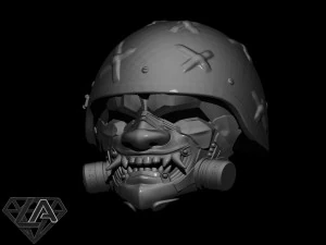 Warrior ONI Gas helmet 3D Print Model