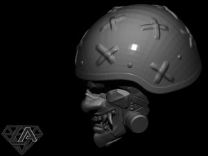 Warrior ONI Gas helmet 3D Baskı Modeli