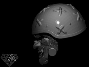 Warrior ONI Gas helmet 3D Baskı Modeli