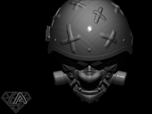 Warrior ONI Gas helmet 3D Baskı Modeli
