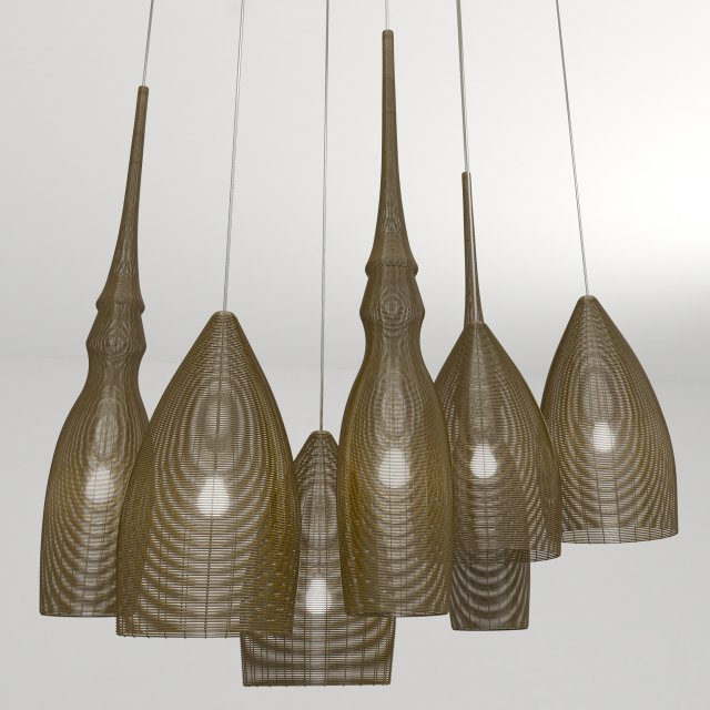 wire pendant light 3D Model .c4d .max .obj .3ds .fbx .stl .blend 